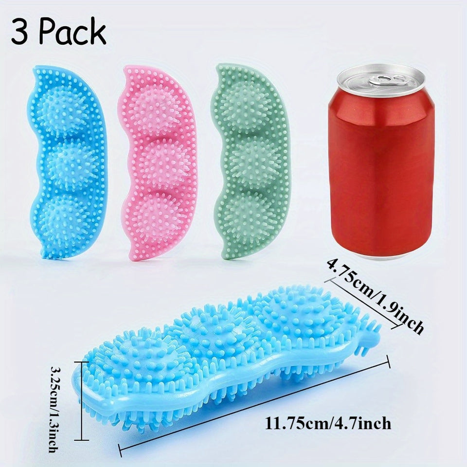 3pcs Pet Chew Toys Puppy Toys Bite Tear Resistant Clean Pet Cleaning Toys Relieve Growing Pain Easy to Clean Puppy Toys Pet Gifts Suitable for Cats Dogs Pets Of All Sizes