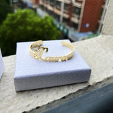 Personalized 4-in-1 Jewelry Set - Custom Name Necklace & Bangle, Dime Hoop Earrings, Stainless Steel, Elegant & Simple Style - Perfect Gift for Her, Daily Wear & Special Occasions