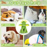 Interactive Plush Dog Toy with Squeaker - Green Dinosaur Design, Durable Chew-Resistant, Soft Plush Texture, Ideal for Pet, Dog Toys, Pet Gifts, Playful Pet Accessory, Chewresistant Material