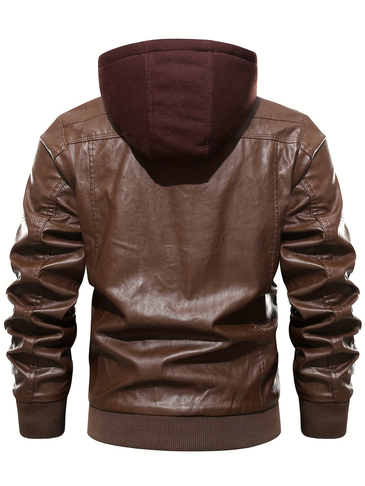 Men's Casual Hooded Warm Jacket, Cold Weather Jacket, Winter Outerwear, Casual Style, Streetwear Fashion, Quality Stitching, Zipup Hoodie, Unisex Style, Casual Attire, Winter Essentials