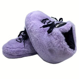 Winter Warm Home Shoes Women's Plush Sneakers Slippers Indoor Floor Sliders, Cozy House Shoes, Indoor Footwear, Slipon Slippers, Simple Style, Plush Fabric, Soft Lining, Warm Slippers, Cozy Footwear, Winter Essentials, Home C