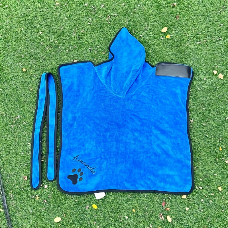 Personalized Dog Robe - Personalized Pet Towel - Embroidered Dog Robe - Pet Gifts - Dog Lovers - Stylish Pet Drying Coat - Beach Towel