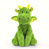 Interactive Plush Dog Toy with Squeaker - Green Dinosaur Design, Durable Chew-Resistant, Soft Plush Texture, Ideal for Pet, Dog Toys, Pet Gifts, Playful Pet Accessory, Chewresistant Material