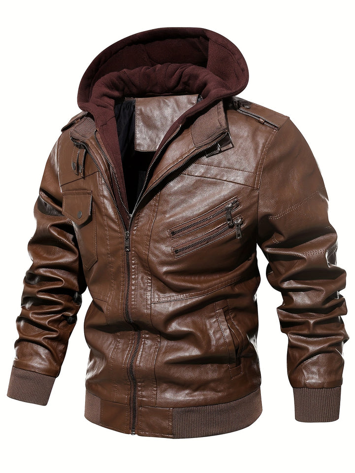 Men's Casual Hooded Warm Jacket, Cold Weather Jacket, Winter Outerwear, Casual Style, Streetwear Fashion, Quality Stitching, Zipup Hoodie, Unisex Style, Casual Attire, Winter Essentials