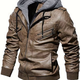 Men's Casual Hooded Warm Jacket, Cold Weather Jacket, Winter Outerwear, Casual Style, Streetwear Fashion, Quality Stitching, Zipup Hoodie, Unisex Style, Casual Attire, Winter Essentials