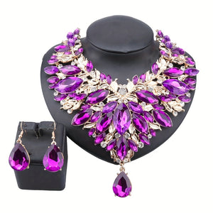 Vintage Luxury Synthetic & Crystal Jewelry Set