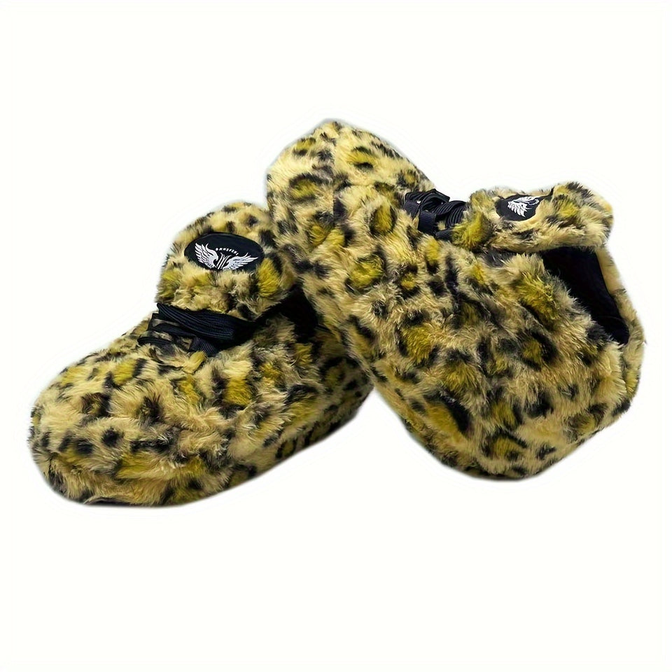 Winter Warm Home Shoes Women's Plush Sneakers Slippers Indoor Floor Sliders, Cozy House Shoes, Indoor Footwear, Slipon Slippers, Simple Style, Plush Fabric, Soft Lining, Warm Slippers, Cozy Footwear, Winter Essentials, Home C