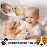 Baby Toy Dogs That Walks and Barks Tail Wagging Plush Interactive Electronic Pets Puppy  Montessori Toys for Girls Toddlers Kids