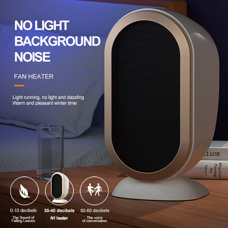 HOMFISHElectric Heater PTC Fast Heating Desktop Warm Air Heater Energy Saving Warmer Fan Warmer Machine Home Desk Fan Air Heater