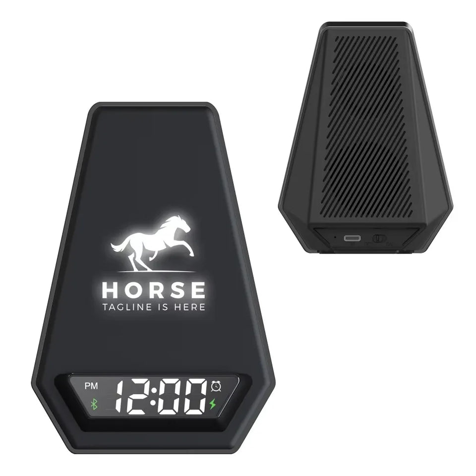 2023 Gadgets Electronic Innovative Wireless Charging BT Speaker Alarm Clock Snooze Mode Speakers Made in China Battery Plastic