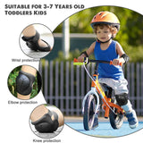 Kids Knee Pads Elbow Pads Age 3-7 Toddler Boys Girls, 6 In 1 Protective Gear Safety Set with Wrist Guard for Skating Cycling New