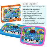 Kids’ Education Tablet Toy, Age 3+ Literacy Math Music Learning, Doubles as Electronic Keyboard, Birthday Christmas Gift