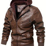 Men's Casual Hooded Warm Jacket, Cold Weather Jacket, Winter Outerwear, Casual Style, Streetwear Fashion, Quality Stitching, Zipup Hoodie, Unisex Style, Casual Attire, Winter Essentials