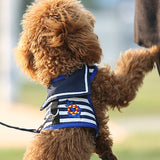 1pc/2pcs Cute Comfort Dog Harness Vest Set - Red and Blue - Adjustable, No-Pull, Reflective, Breathable, and Durable for Small Dog for Easy Walking Experience - Basic Leashes - Stripe Sailor Theme - Pet Gifts and Accessories