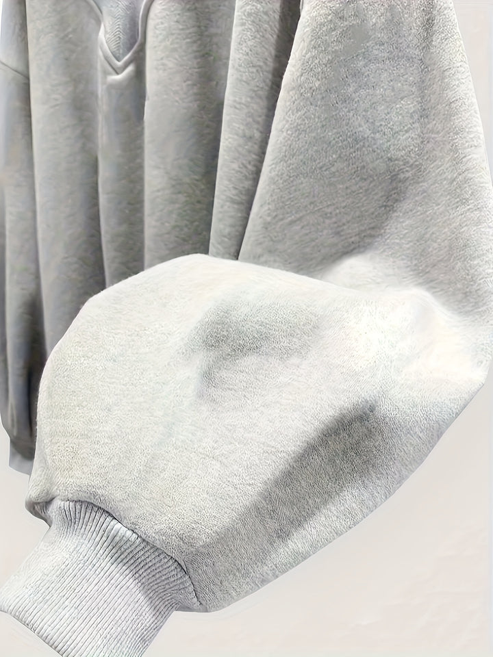 2-Pack Cozy Solid Pullover V-Neck Sweatshirts - Soft, Casual, Long-Sleeve, Fall & Winter Essentials for Women - Comfortable, Versatile, and Chic Clothing for Everyday Wear