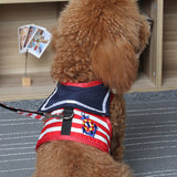 1pc/2pcs Cute Comfort Dog Harness Vest Set - Red and Blue - Adjustable, No-Pull, Reflective, Breathable, and Durable for Small Dog for Easy Walking Experience - Basic Leashes - Stripe Sailor Theme - Pet Gifts and Accessories