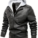 Men's Casual Hooded Warm Jacket, Cold Weather Jacket, Winter Outerwear, Casual Style, Streetwear Fashion, Quality Stitching, Zipup Hoodie, Unisex Style, Casual Attire, Winter Essentials